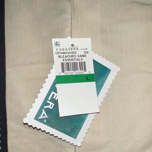 Cubavera Men's Sz L Button Front Short Sleeve Polyester Rayon Tan Shirt NWT - Picture 4 of 6